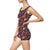 Ladies Vintage One-Piece Swimsuit - Opulent Plumes