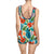 Vintage-Einteiler-Badeanzug für Damen – Tropical Romance
