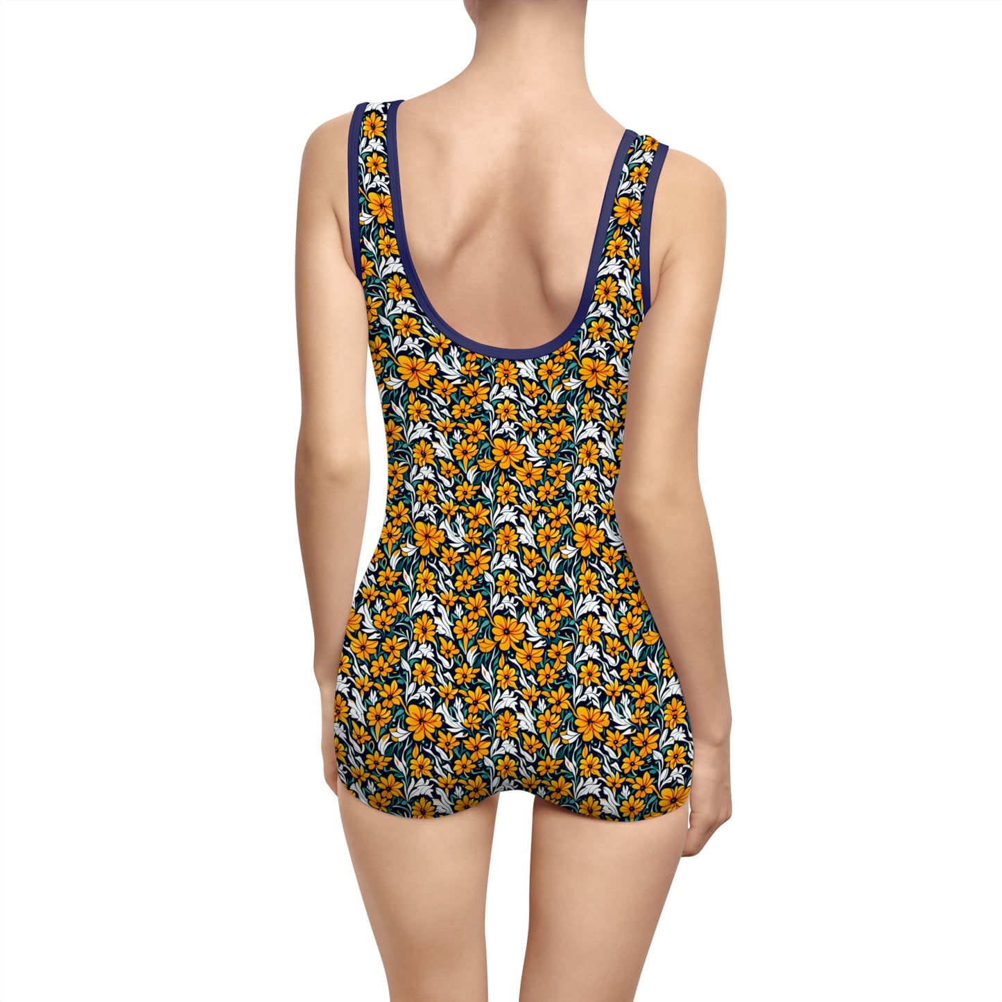 Ladies Vintage Swimsuit / Leotard - Daisy Meadow