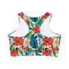 Padded Sports Bra - Tropical Romance