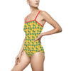 Ladies One-Piece Swimsuit / Leotard - Tropical Picnic