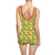 Vintage-Einteiler-Badeanzug für Damen – Tropisches Picknick