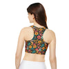 Padded Sports Bra - Pretty Petals