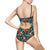 Ladies One-Piece Swimsuit / Leotard - Electric Jungle