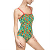 Ladies One-Piece Swimsuit / Leotard - Pineapple Glory