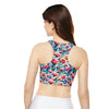 Padded Sports Bra - Peace Poppies