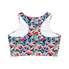 Padded Sports Bra - Peace Poppies